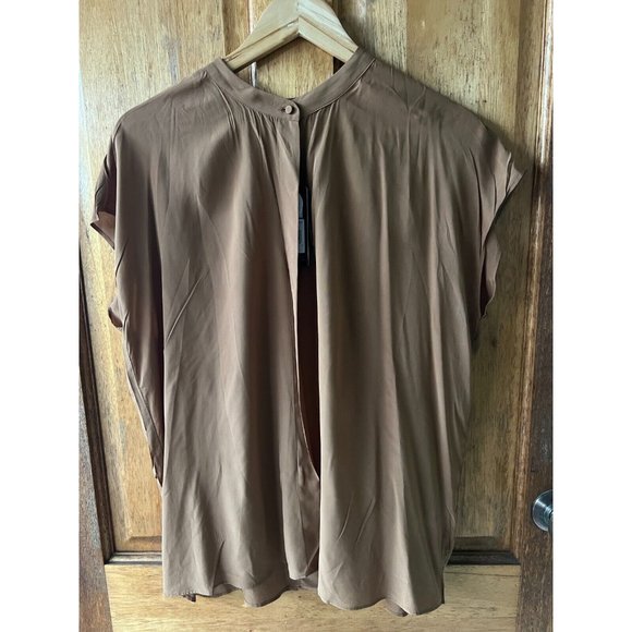 Basque Size 12 Womens Rust Coloured Blouse Shirt Corporate Casual - Picture 9 of 11